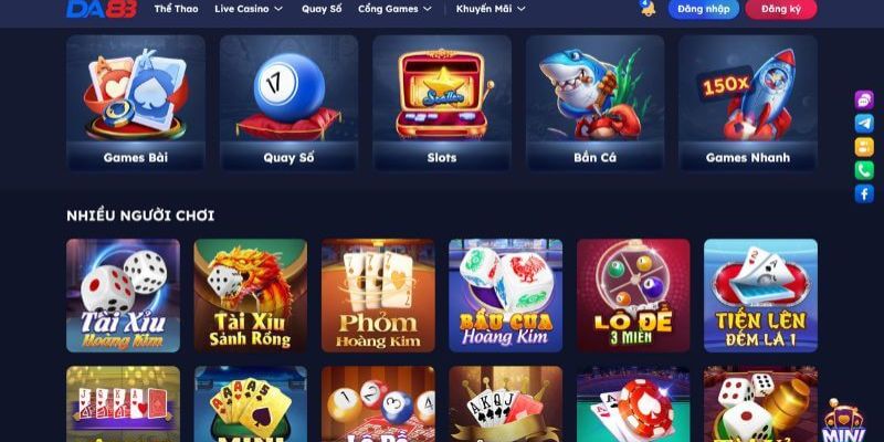 DA88 - Thương Hiệu Cá Cược Độc Quyền Đẳng Cấp Nhất Việt Nam 2 Khám phá kho trò chơi đa dạng và hấp dẫn tại nhà cái DA88